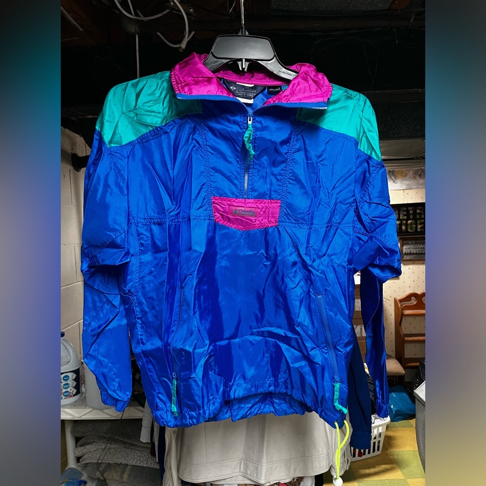 Columbia Blue and Purple Windbreaker